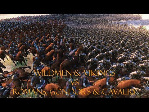 15000 WILDMEN & WIKINGS VS 15000 ROMANS, GONDORS & CAVALRY | ULTIMATE EPIC BATTLE SIMULATOR