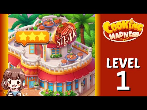 Cooking Madness Level 1 (1-1, 1-2 & 1-3) Gameplay Steak - YouTube