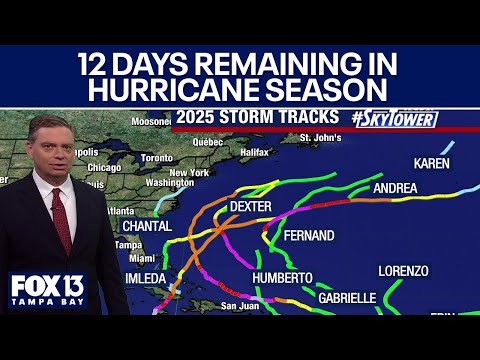 12 days remain in 2025 Hurricane Season