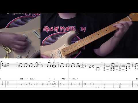 2 Minutes to Midnight Guitar Tab Dave Murray's guitar tabbed with on-screen performance