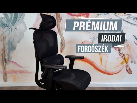 Ergonomikus irodai szék, forgószék, fekete hálós (E15 BLACK) - Videó