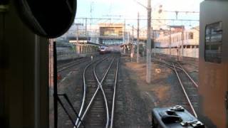 preview picture of video '青い森鉄道・前面展望 ＪＲ八戸駅着（見納め） Japanese Train front view'