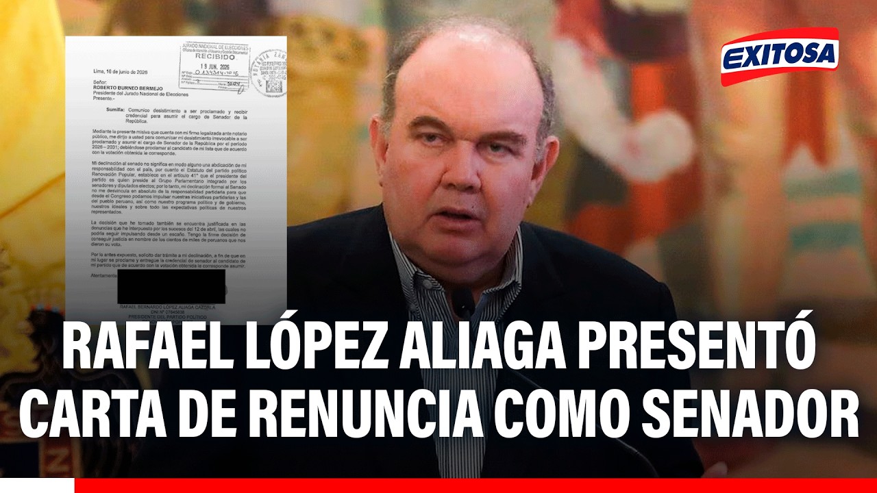 🔴🔵"No tiene valor legal alguno", Rospigliosi sobre la carta de renuncia como senador de López Aliaga