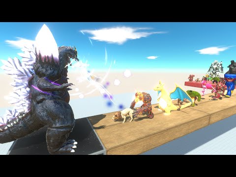 Who Can Withstand Atomic Breath From SPACE GODZILLA - Animal Revolt Battle Simulator