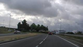 preview picture of video 'Driving Along The D58 Between Taulé & Saint Martin Des Champs, Brittany, France 6th July 2009'