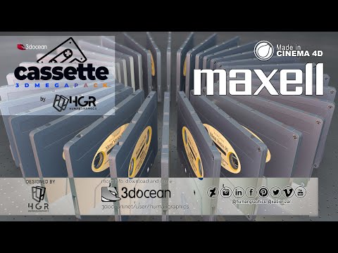 3D Cassette Maxell Metal Vertex 1990 made in Cinema 4D #28