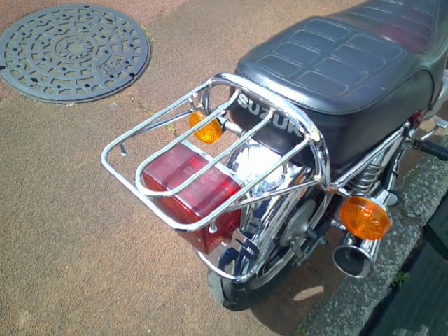 GN125/スズキ ギヤポジションインジケーター リヤキャリア付き レッド