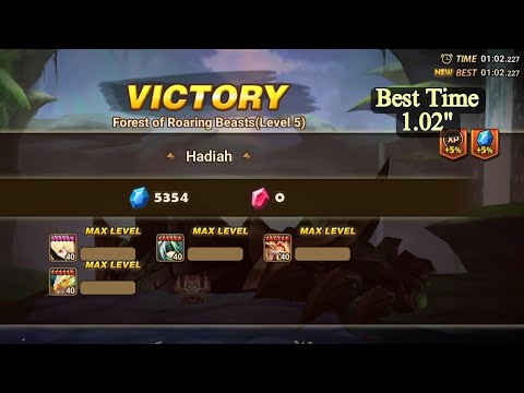 Part 2 : Team Dimension Hole - Roaring Beasts ( Lv.5 ) | Summoners war