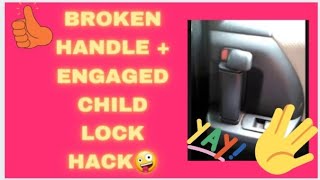 HOW TO OPEN SLIDING DOOR WITH BROKEN HANDLE AND CHILD LOCK ENGAGED/VVM