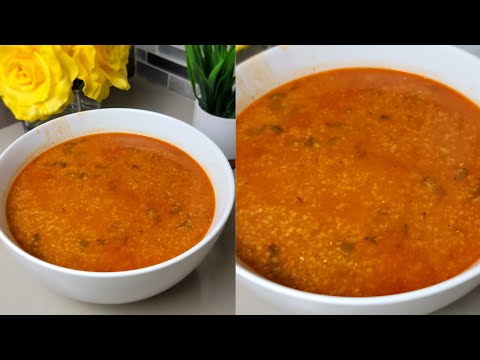 Barley Soup :A delicious Tunisian soup called Shorba Frik. @rabeb_cuisine