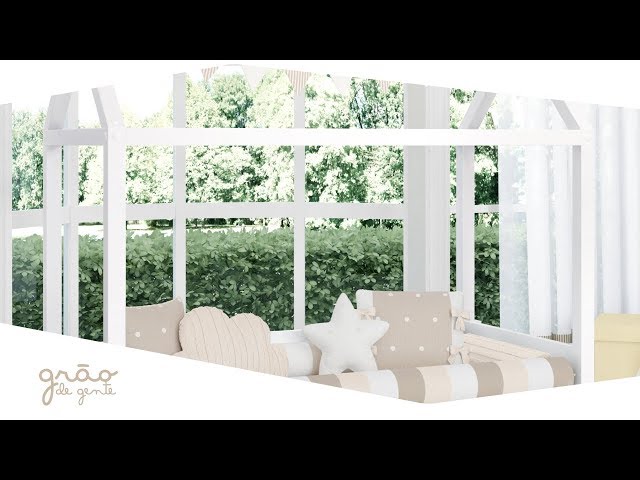 Quarto Montessoriano Tricot Poá Bege | Grão de Gente