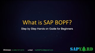 Download the video "End to End SAP BOPF for ABAP Developers in 90 minutes"