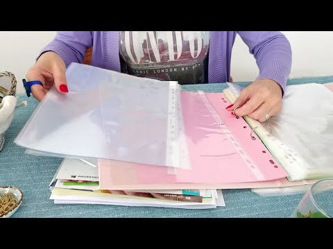 ASMR 1 Hour of Paper Sorting Into Binder (Plastic Sheet Protectors & Recipes! 🙂)