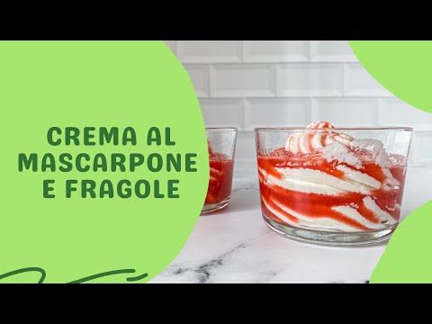 Crema al mascarpone e fragole | Facilissima | Pronta in pochi minuti | Senza burro e senza uova |