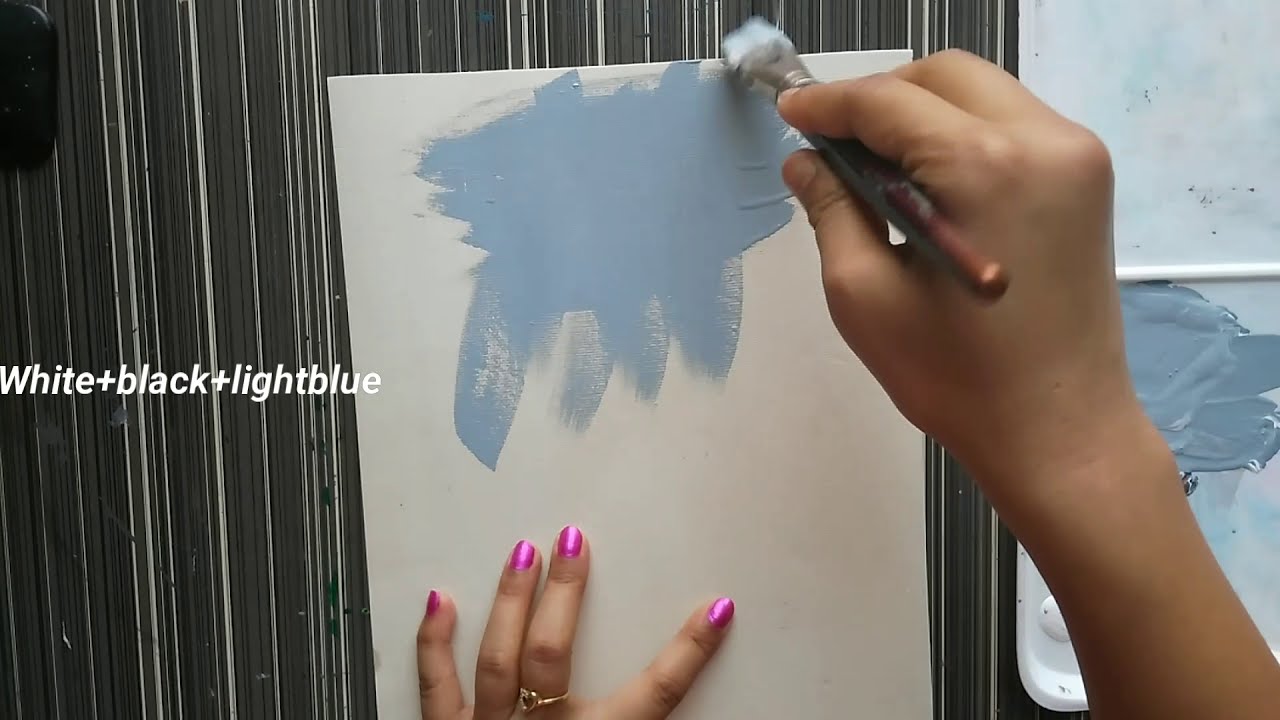Painting rainy season scenery video tutorial by priya Videos