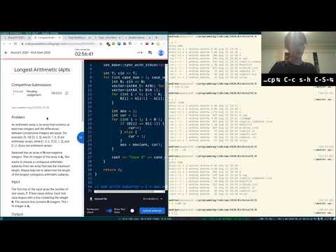 Winning Google Kickstart 2020 Round E, with Live Commentary!
