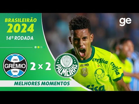Gols e lances de Grêmio x Palmeiras