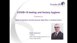 COVID-19 - Testing, factory hygiene and risk assessment