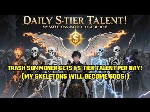 TRASH" SUMMONER GETS 1 S-TIER TALENT PER DAY! (My Skeletons Will Become GODS!)