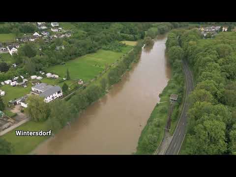 Sauer Tal Hochwasser am 18 Mai 2024 - Wintersdorf