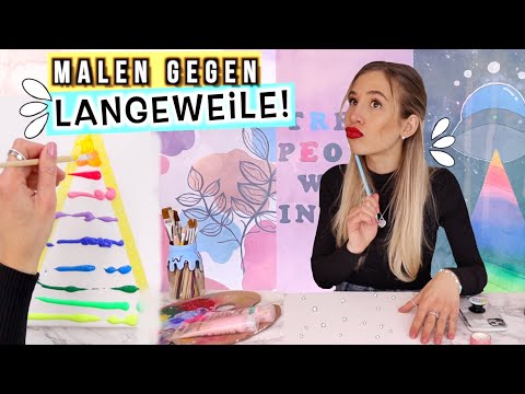 MALEN gegen LANGEWEILE 3.0 😑 einfache Bilder Ideen für Zuhause ✨ gegen Langeweile - Cali Kessy