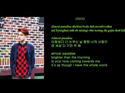 EXO - Paradise (130703 China Korea Friendship Concert) (Color Coded Hangul/Rom/Eng Lyrics)