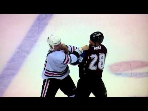 Blackhawks fight: Scott vs Koci