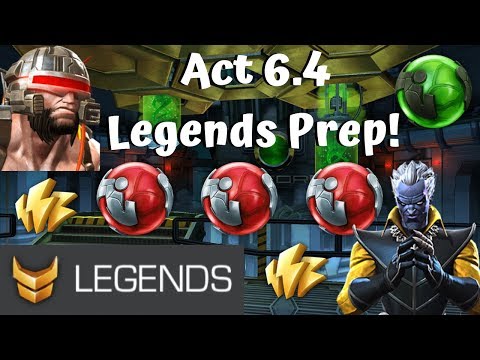 Act 6.4 Legends Run Prep! Potion/Revive Farming! Live! - Marvel Contest of Champions