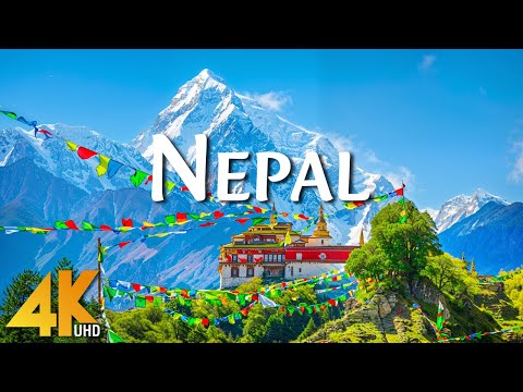 FLYING OVER NEPAL (4K) - Amazing Beautiful Nature Scenery With Relaxing Music | Video 4K UHD