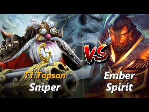 Topson mid Sniper vs Ember Spirit | First 10 minutes