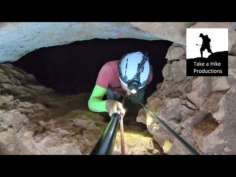 Rappelling into a beautiful stalactites cave, Zavit cave - (מערת זווית (הסלמנדרות
