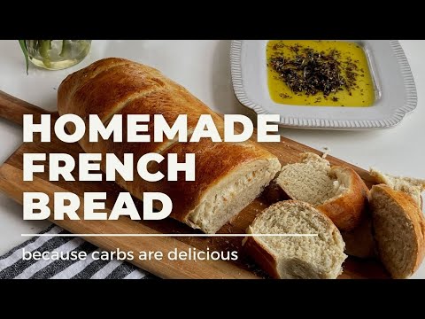 6 Ingredient Easy Homemade French Bread Recipe | The Hurried Hostess