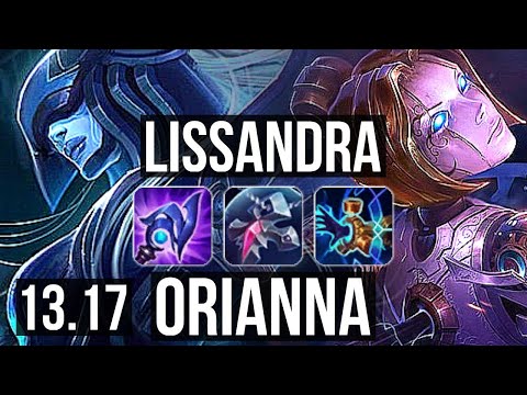 LISSANDRA vs ORIANNA (MID) | 8/2/11, 400+ games, Godlike | NA Master | 13.17