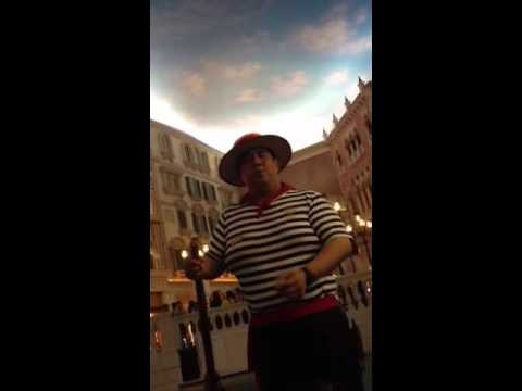 Venetian Gondola ride singing #1 o sole mio