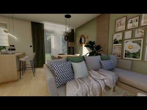 Projekt nowoczesnego salonu w stylu Boho