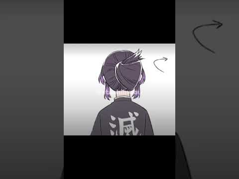 Shinobu's hairstyle tutorial 🌷🦋 #demonslayer #shinobu #hairstyle #edit #fyp
