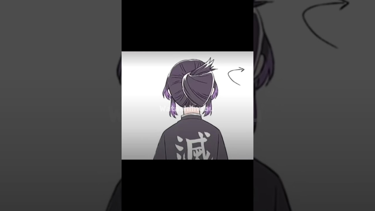 Shinobu's hairstyle tutorial 🌷🦋 #demonslayer #shinobu #hairstyle #edit #fyp