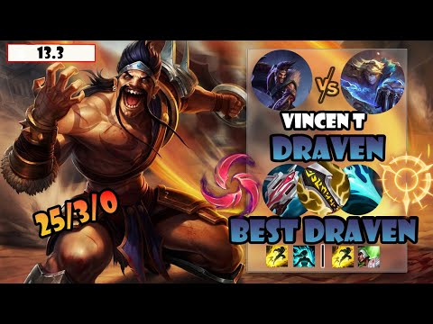 ENG SUB【Vincent Draven】S12 CN Best Draven Vs Ezreal | 25 Kills