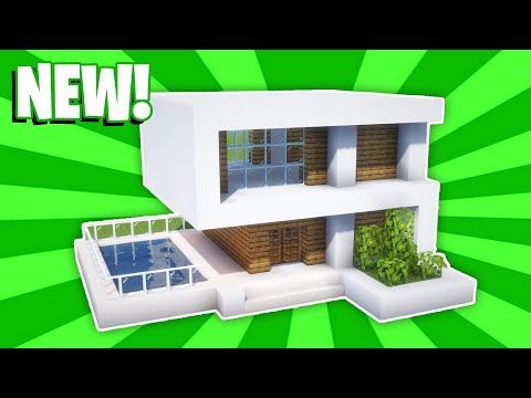 Minecraft : How To Build a Small Modern House Tutorial (#29) (Minecraft House Tutorial)