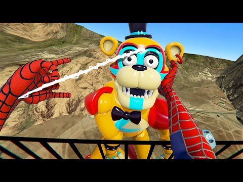 Dropping FNAF Animatronics Off a Huge Tower - Bonelab VR Mods