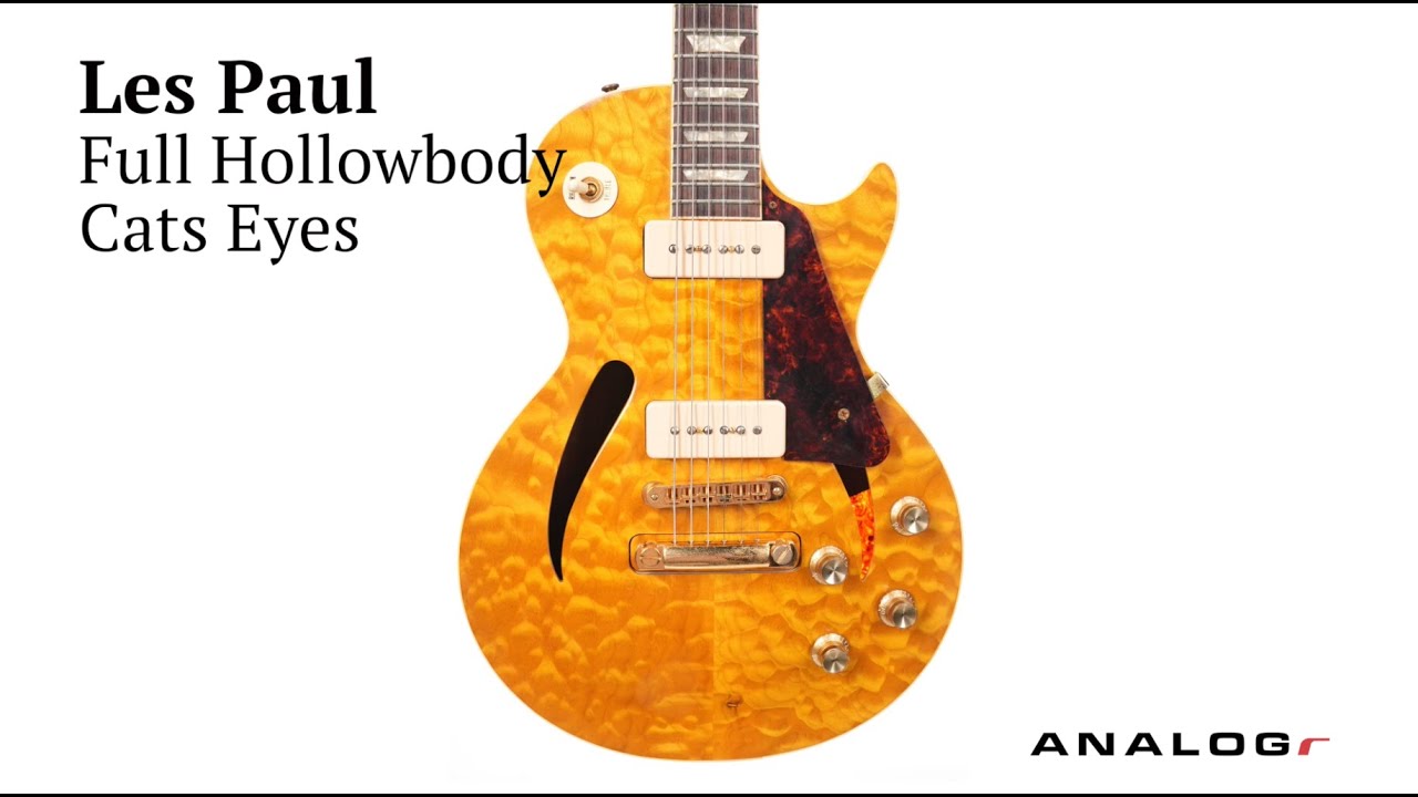 1989 Les Paul Giffin Built Full Hollowbody Cat's Eyes from the Outlaw Custom Shop Guitar Coll - YouTube