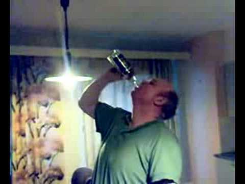 Man Drinking Vodka Really Fast