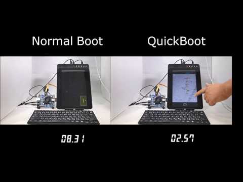 AGL40 Fast boot demo with Ubiquitous QuickBoot for x86 on MinnowBoard Turbot