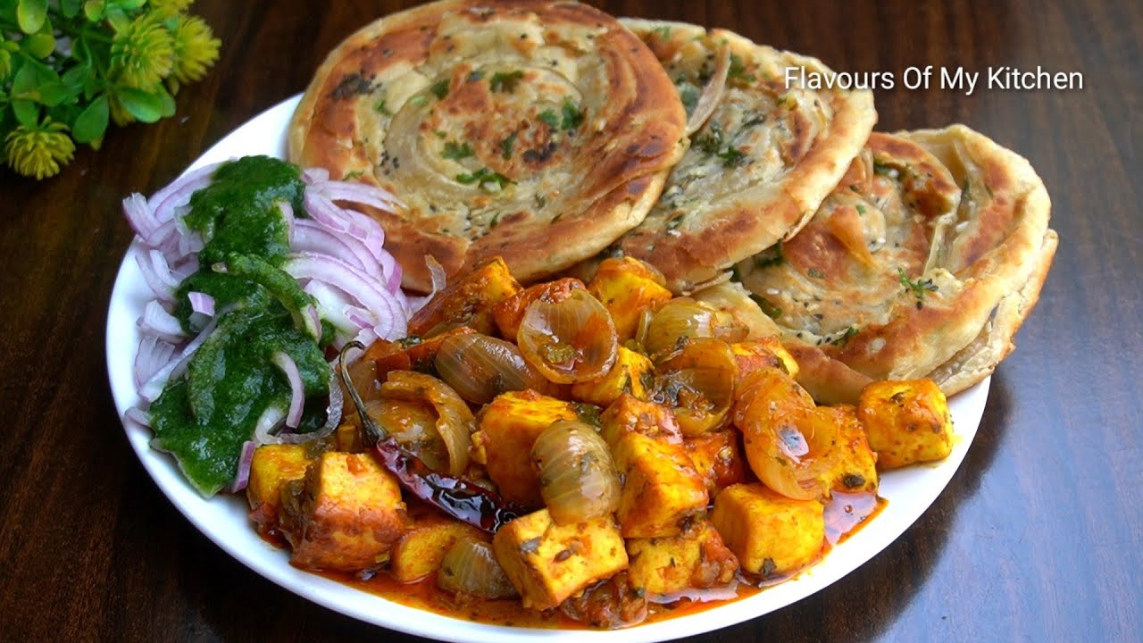 Garlic Naan Paratha Paneer Do Pyaza Combo Recipe: लंच डिनर के लिए गार्लिक नान पराठा पनीर दो प्याजा
