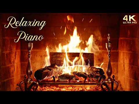 Relaxing Piano Fireplace Music 🔥 Instrumental Fireplace Ambience