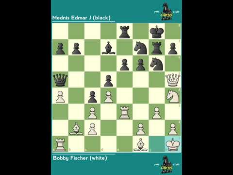 Bobby Fischer vs Mednis Edmar J ◉ USA Championship Match | New York - USA, 1962.