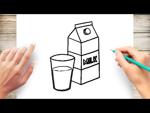 How To Draw Milk Box Step by Step