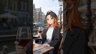 アムステルダム在住のルナの休日のルーティン🍷#アニメ #anime #shorts #海外旅行 #vlog #Amsterdam