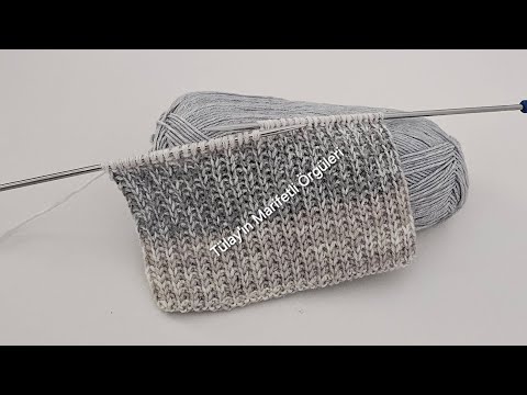 İki Sıradan Oluşan Kolay Yelek, Atkı, Bere Örgü Modeli #knitting 