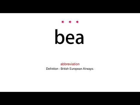 How to pronounce bea - Vocab Today